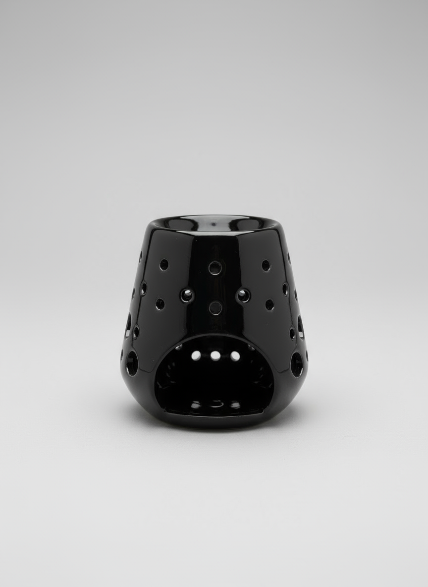 Quemador Loob de cerámica negra para wax melts – Vela Única