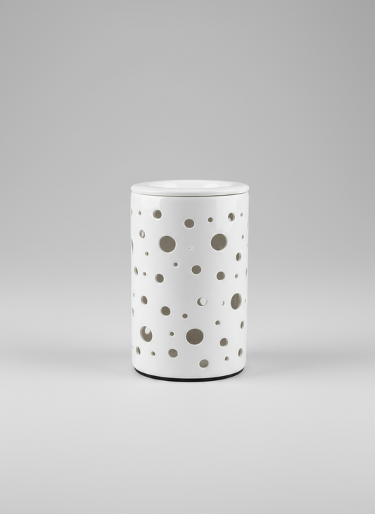 Quemador de cerámica blanca Bora para wax melts – Vela Única