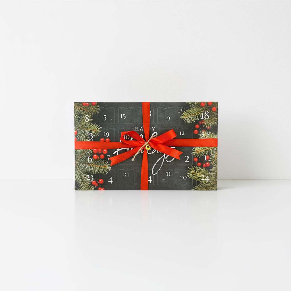 Calendario de Adviento Vela Única con 24 wax melts artesanales en caja elegante