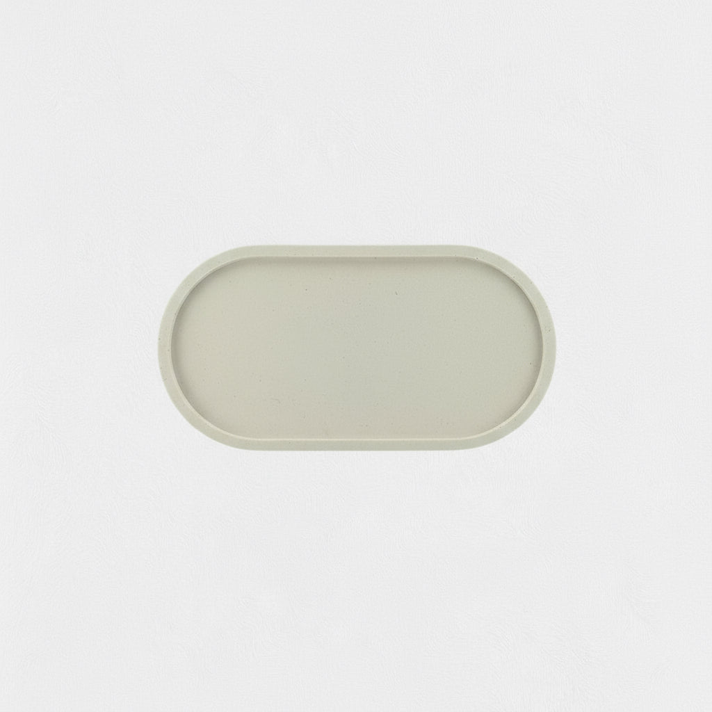 Bandeja decorativa ovalada de resina ecológica