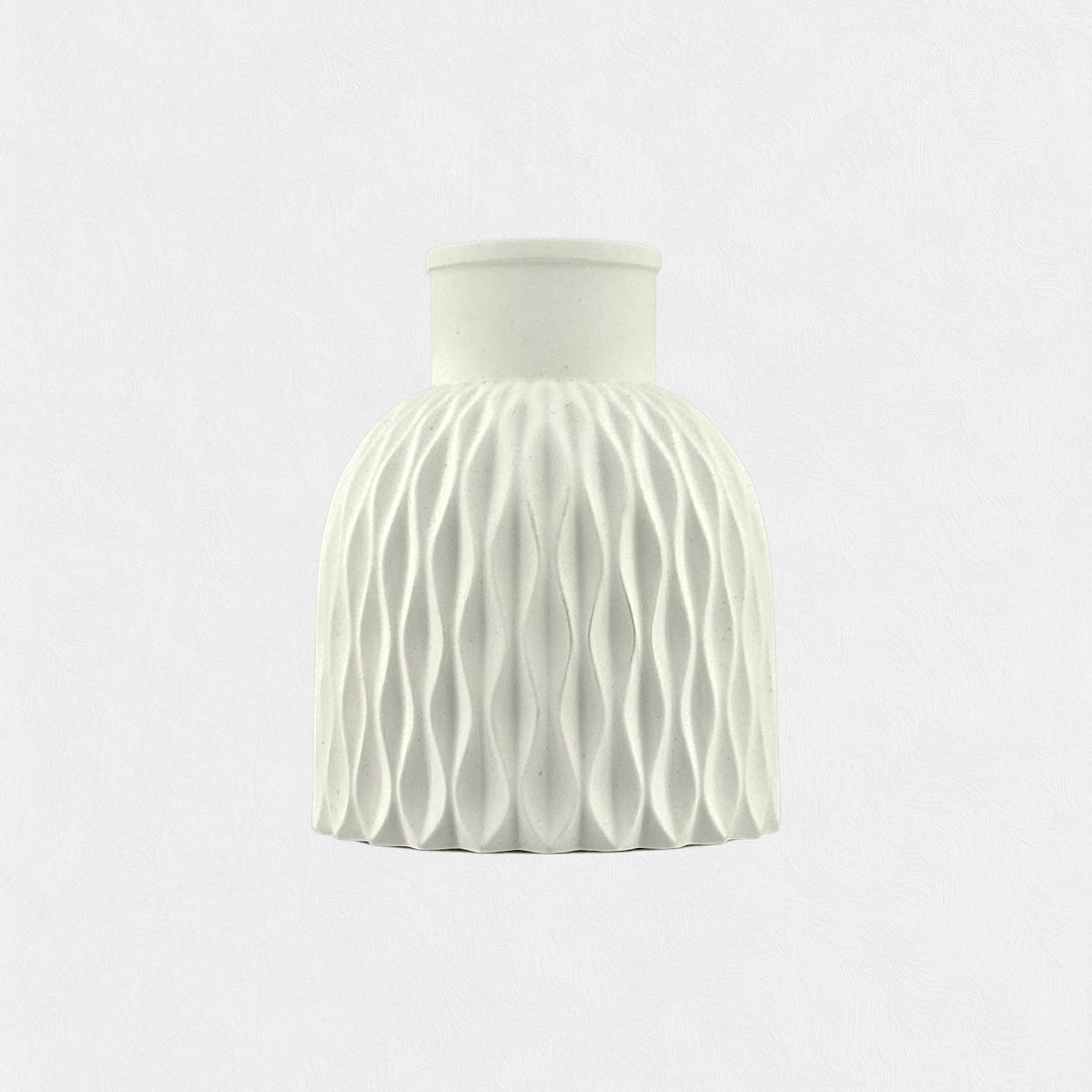 Decorative vase with wavy relief